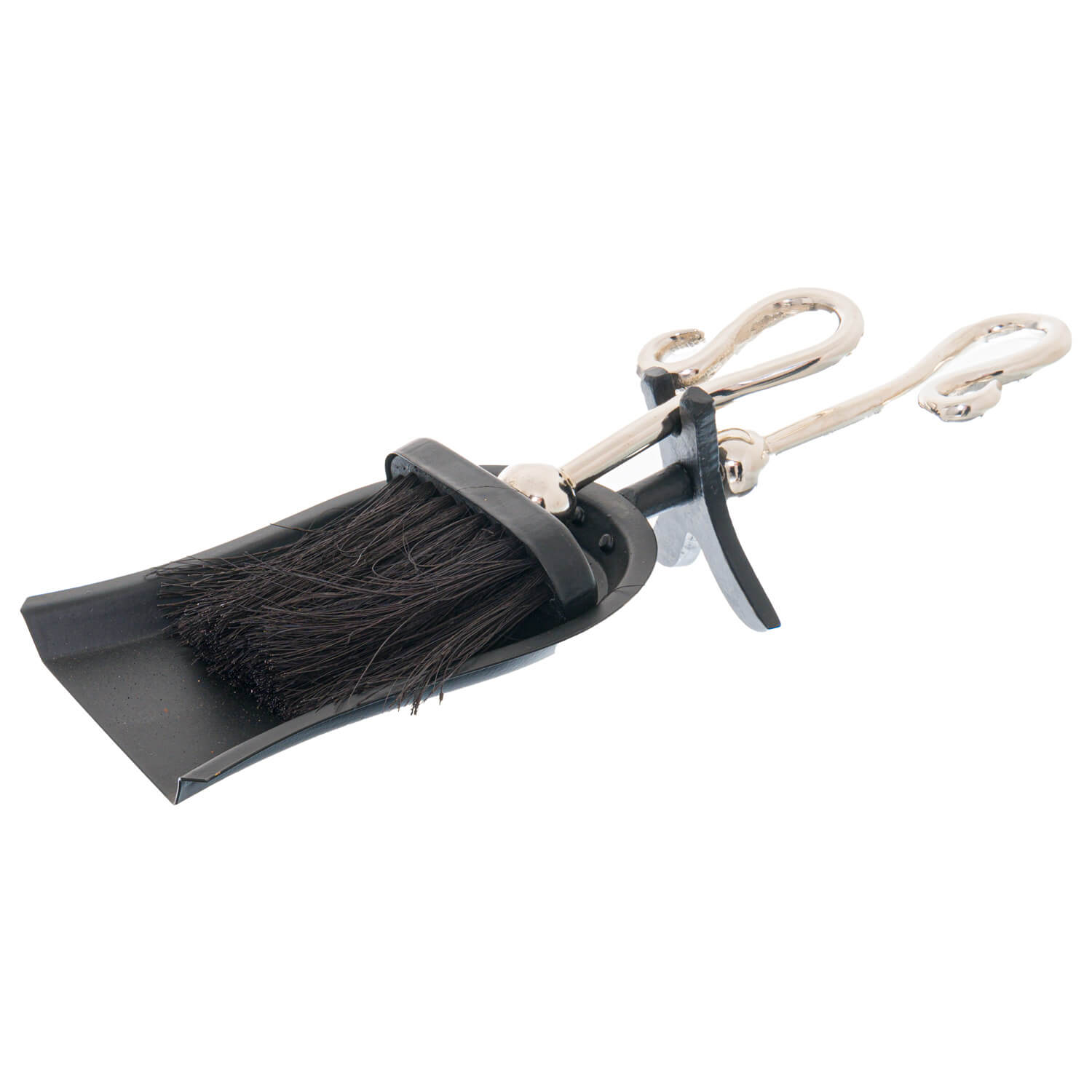 Polished Chrome Hearth Tidy with Crook Handle