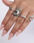 4-Finger Snake Ring - Adjustable Brass Ring for All Fingers.
