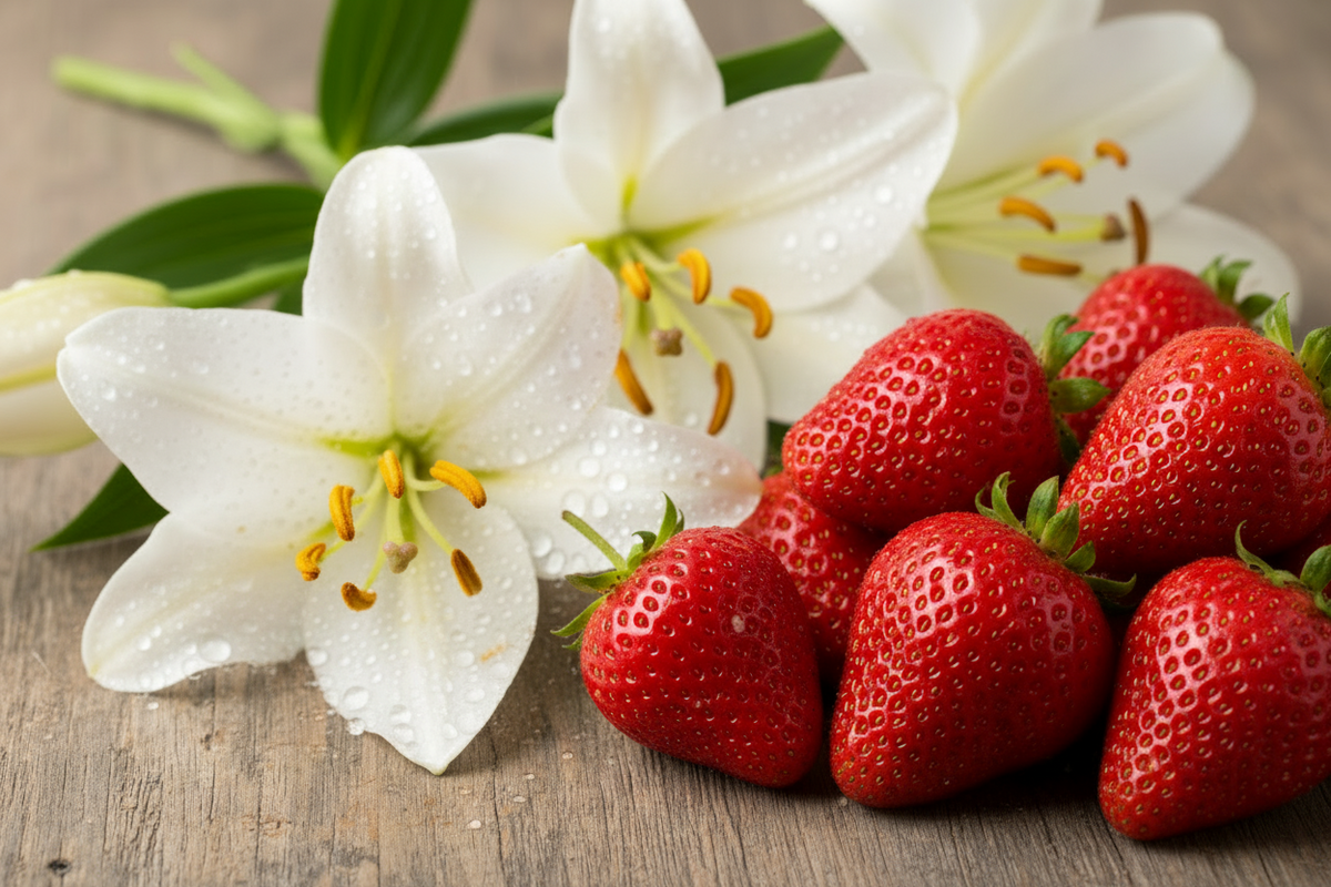 Strawberry &amp; Lily – Luxury Soy Candle (30cl) Classic Look