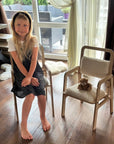 Adjustable Children Chair in Vanilla Lamb Finish