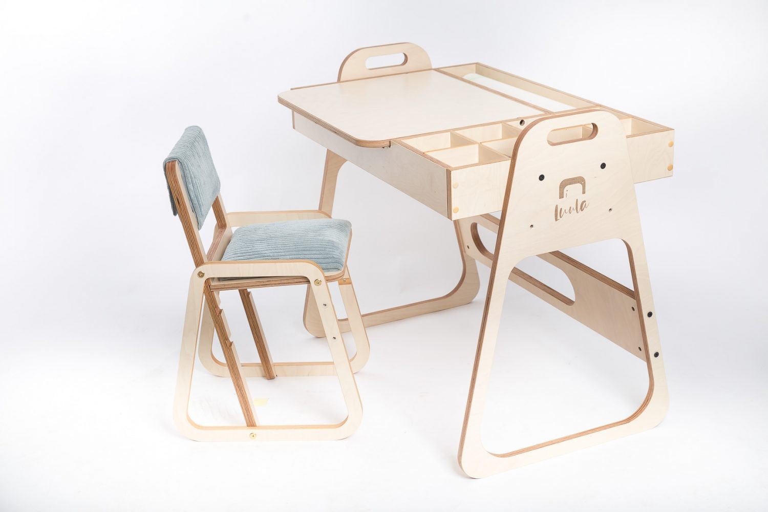 Adjustable Montessori Table and Chair Set Mint Green
