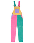 Adult Bright Patchwork Corduroy Dungarees