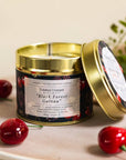 Black Forest Gateau Candle in a Matt Gold Tin