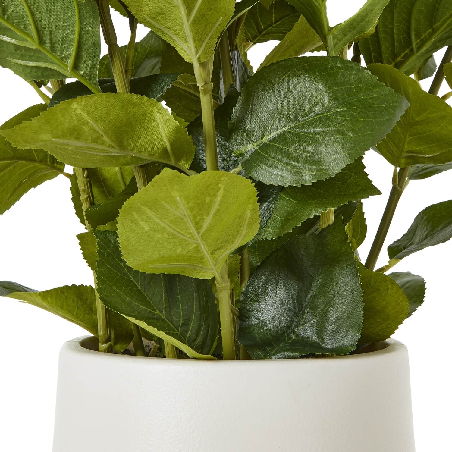 White Hydrangea Artificial Potted Plant