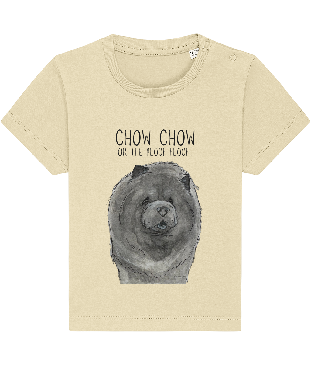 Cute &amp; Comfy Blue Chow Chow Baby T-Shirt – Perfect for Little Dog Lovers!