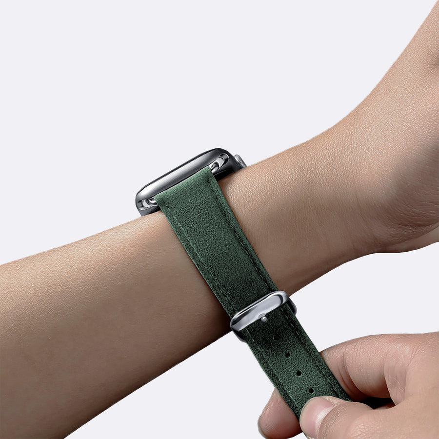 Classic Apple Watch Bands in Authentic Alcantara® - Soft, Comfortable & Water-Resistant for Series 3+ by Luriax at brixbailey.com