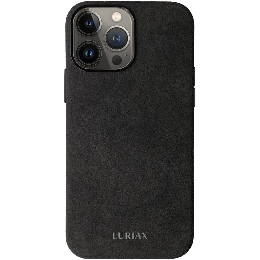 Luxurious Alcantara iPhone Case - Genuine Italian Leather, Shock-Absorbing & MagSafe Compatible by Luriax at brixbailey.com