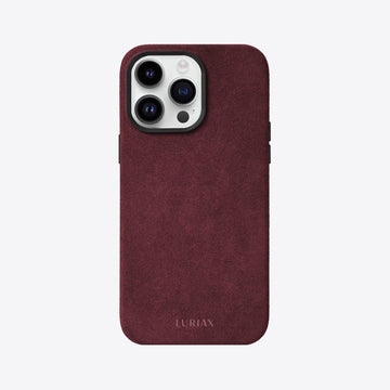 Indulge in Elegance & Defense: Handcrafted Alcantara iPhone Case with Stainless Steel Accents & MagSafe Compatibility by Luriax at brixbailey.com