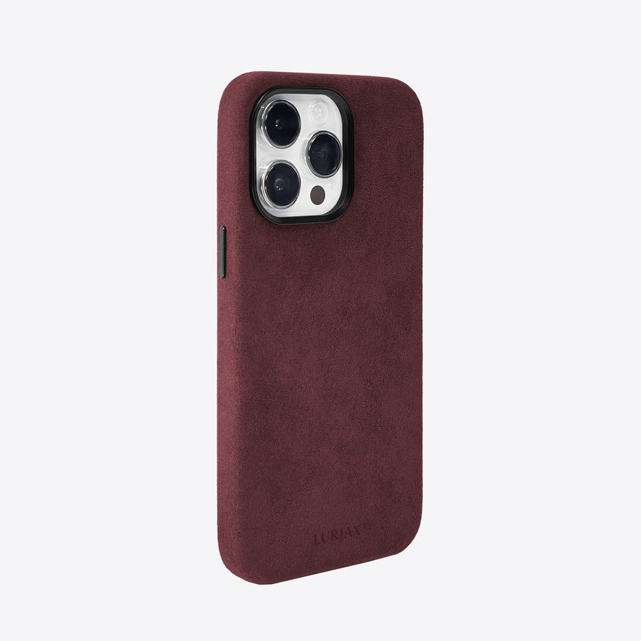 Luxurious Alcantara iPhone Case - Elegant, Protective & MagSafe Compatible by Luriax at brixbailey.com