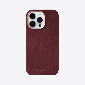 Luxurious Alcantara iPhone Case - Elegant, Shock-Absorbing Protection with Stainless Steel Accents & MagSafe by Luriax at brixbailey.com