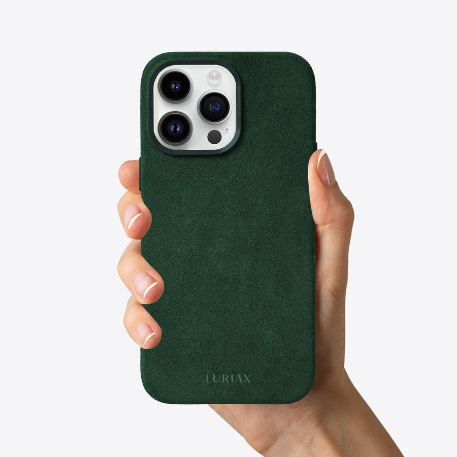 Luxurious Alcantara iPhone Case - Elegant, Protective & MagSafe Compatible by Luriax at brixbailey.com