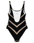 Petra One Piece Swimsuit in Black Shibori
