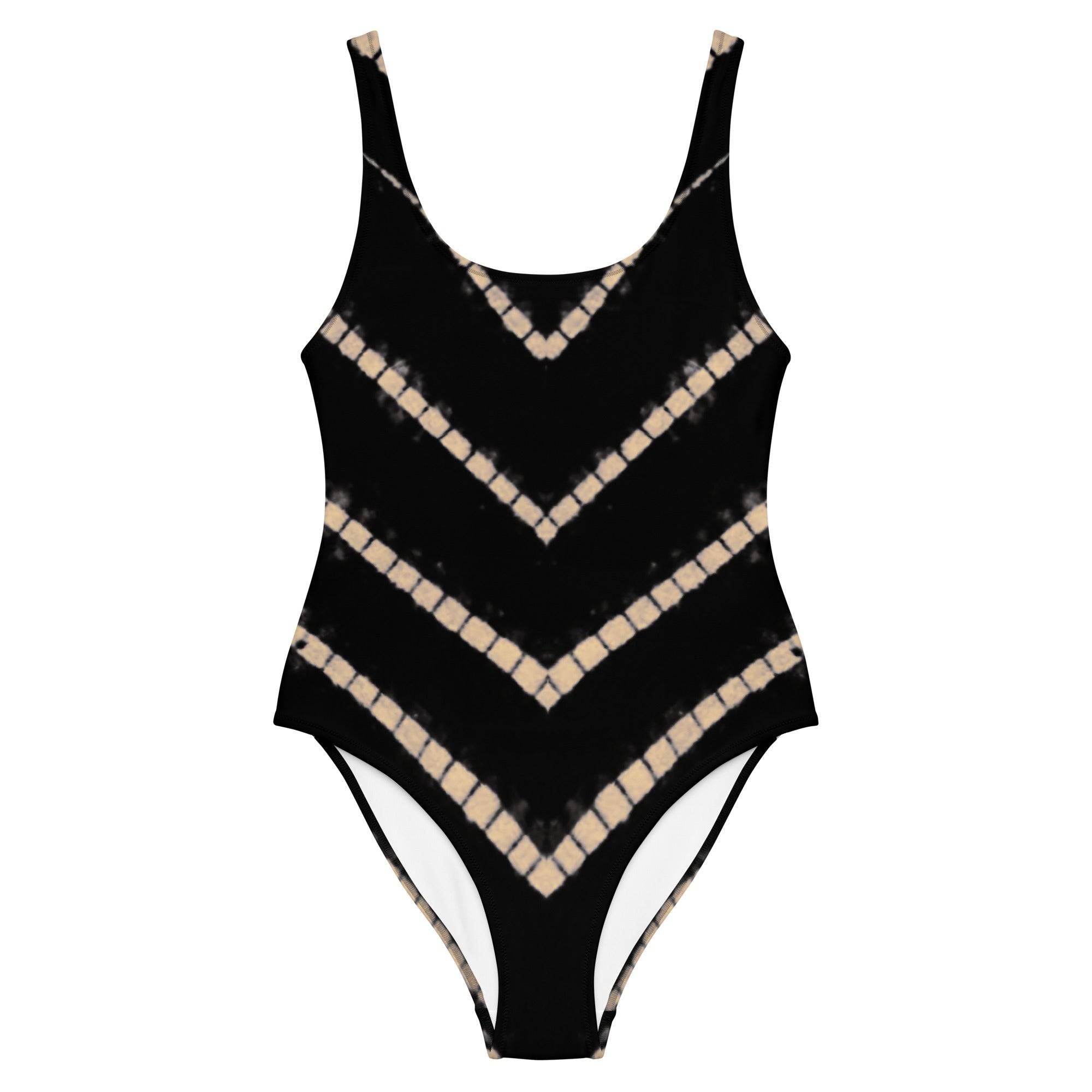 Petra One Piece Swimsuit in Black Shibori