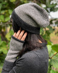 Midnight Interwoven Alpaca Beanie