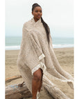 Chunky Camel Weave Alpaca Throw