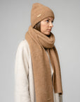 Natural Baby Alpaca and Merino Wool Light Fisherman's Rib Scarf