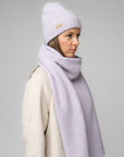 Natural Baby Alpaca and Merino Wool Light Fisherman's Rib Scarf
