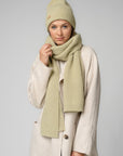 Natural Baby Alpaca and Merino Wool Light Fisherman's Rib Scarf