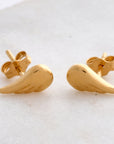 Angel Wing Silver Stud Earrings