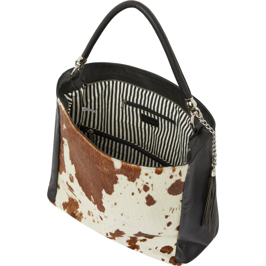 Brix and Bailey Ethical Bag Brand Natural Animal Print Leather Shoulder Bag