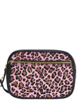Pink Leopard Print Convertible Leather Cross Body Camera Bag Ethical Sustainable LEather Bag Brand Brix and Bailey