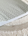 Anti-Roll Wedge Changing Mat - Sage Green Spotty Print