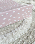 Anti-Roll Wedge Changing Mat - Dusky Pink Spotty Print