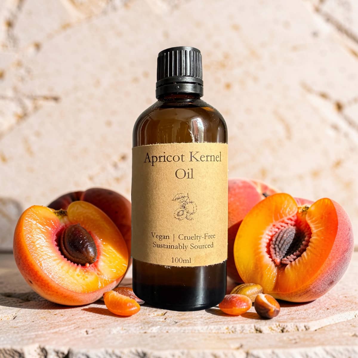 Apricot Kernel Carrier Oil | Cold-Pressed Vegan Facial &amp; Skincare Oil 100 ml