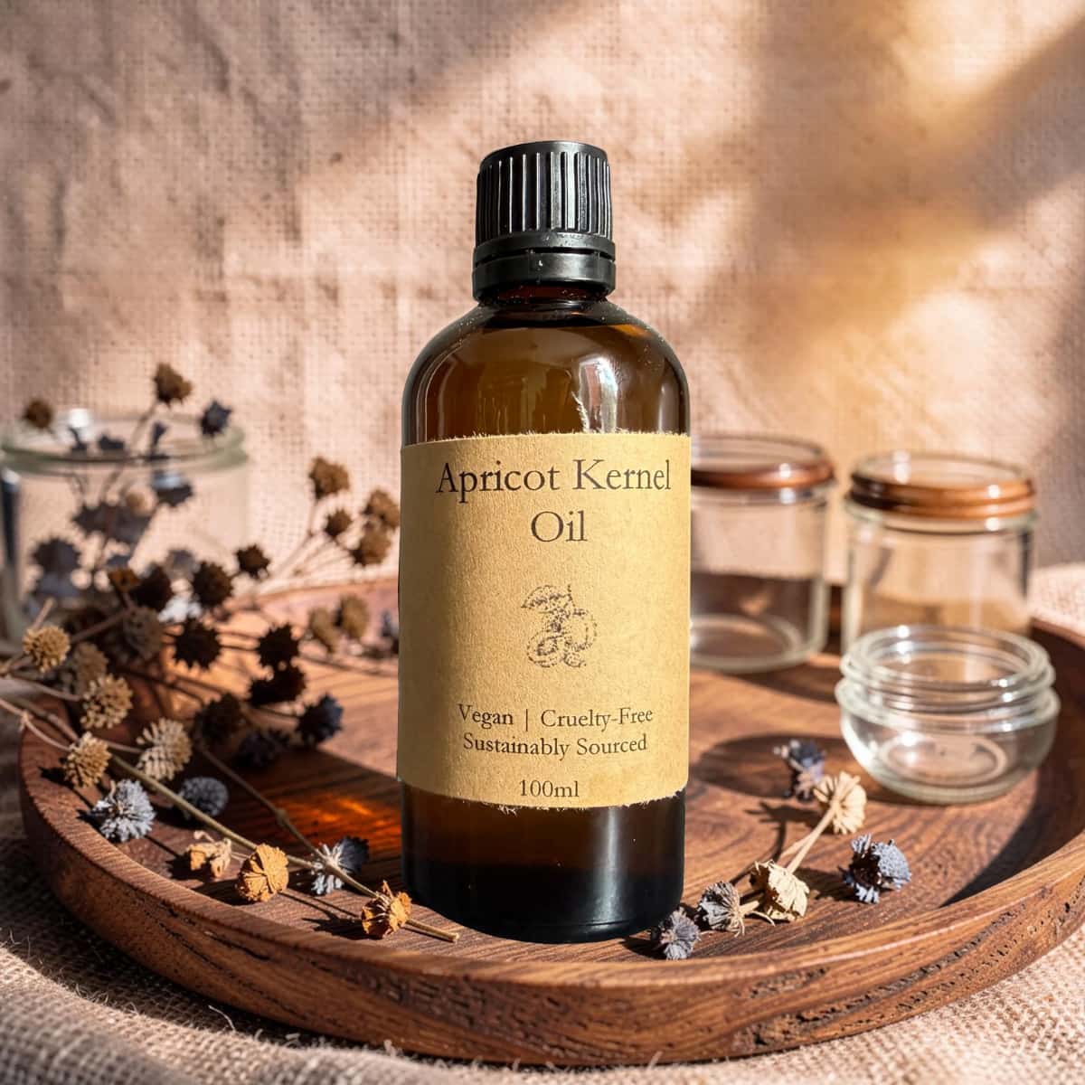 Apricot Kernel Carrier Oil | Cold-Pressed Vegan Facial &amp; Skincare Oil 100 ml