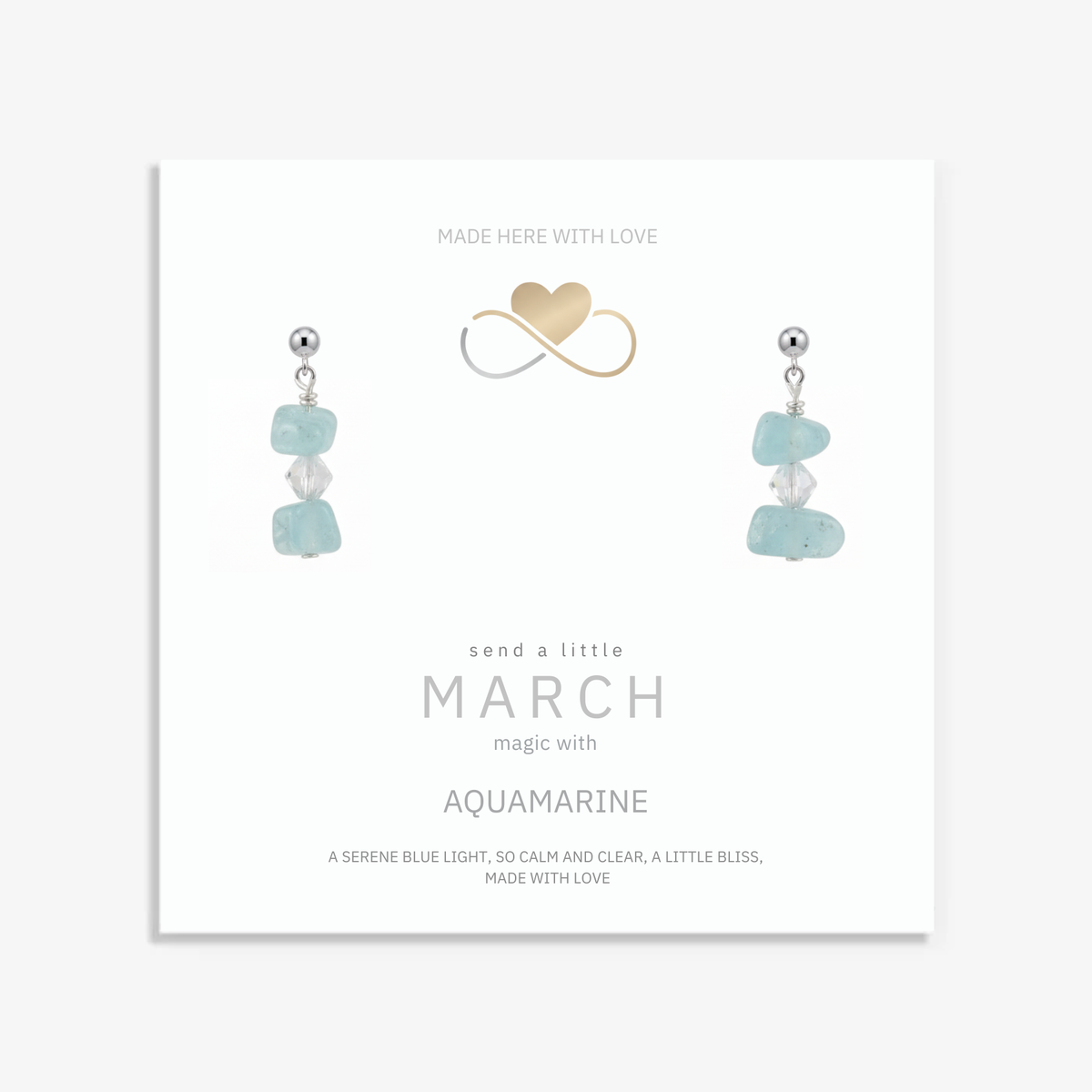Aquamarine Gemstone Earrings | Serenity &amp; Strength