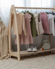 Arched Clothing Rack For Children - Large Natural Wood