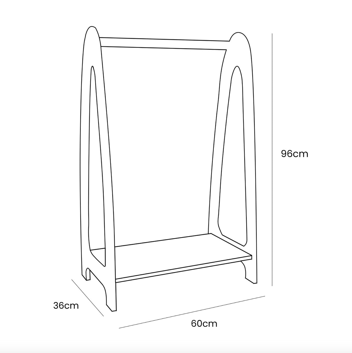 Arched Clothing Rack For Children - Small White