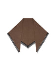 Felted Wool Triangle Scarf with lace in mocha