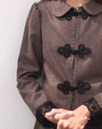 The Camille Rounded Collar Wool Overshirt in mocha