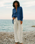 The Gina Oversized Shirt in Klein blue