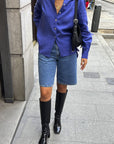 The Gina Oversized Shirt in Klein blue