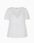 The Laurene Tie Blouse in white