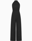 The Sofia Halterneck Jumpsuit in black
