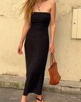 The Frances Bandeau Dress in black