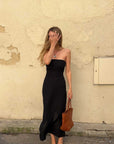 The Frances Bandeau Dress in black