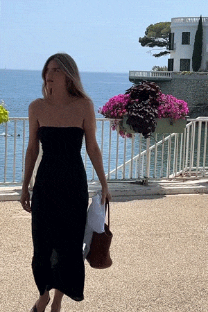 The Frances Bandeau Dress in black