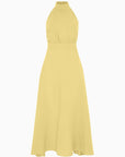 The Isi Halterneck Dress in yellow