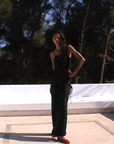 The Livia Tunic Top in black
