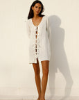 The Michi Mini Kaftan in off-white