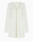 The Michi Mini Kaftan in off-white