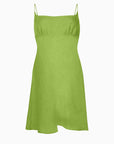 The Nicola Mini Slip Dress in apple green