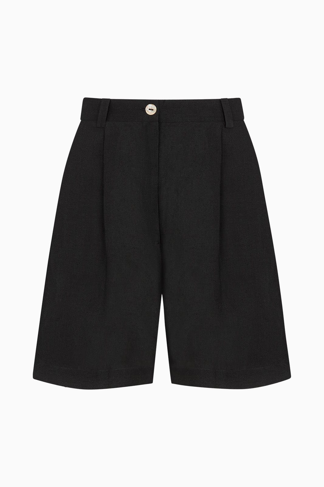 The Sienna Pleated Shorts in black