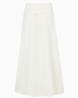The Alina Back-Tie Maxi Skirt in off-white