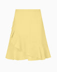 The Carrie Ruffled Mini Skirt in yellow