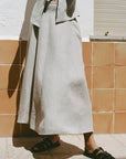 The Poppy Flowing Maxi Skirt in oatmeal